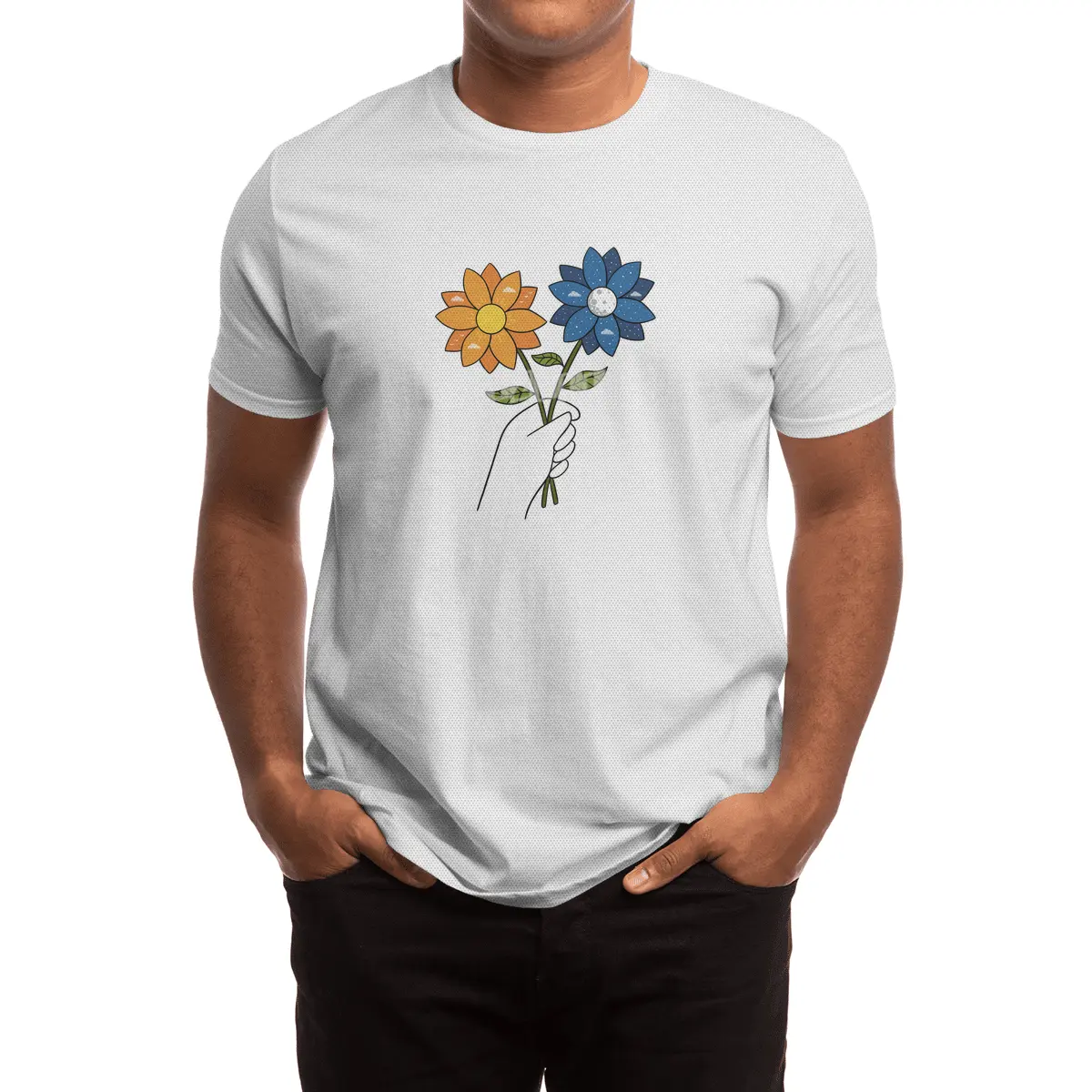 Flowers day and night Spor T-Shirt
