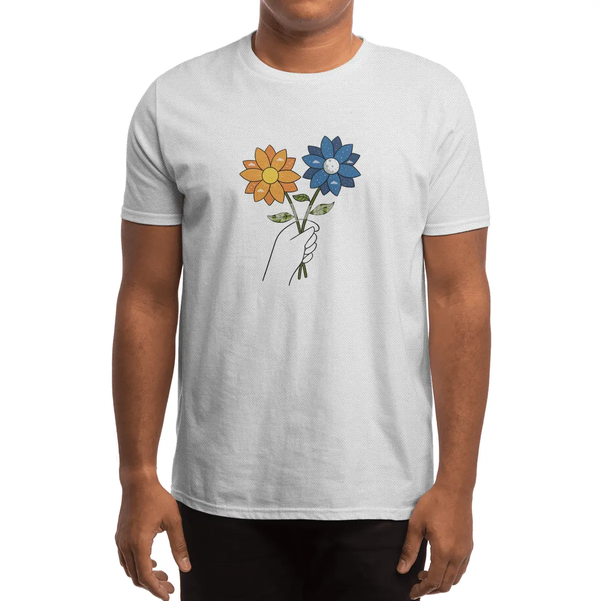 Flowers day and night Spor T-Shirt
