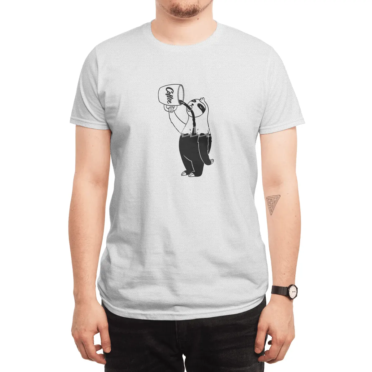 Sloth Coffee Spor T-Shirt