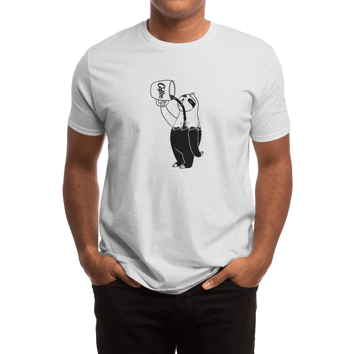 Sloth Coffee Spor T-Shirt