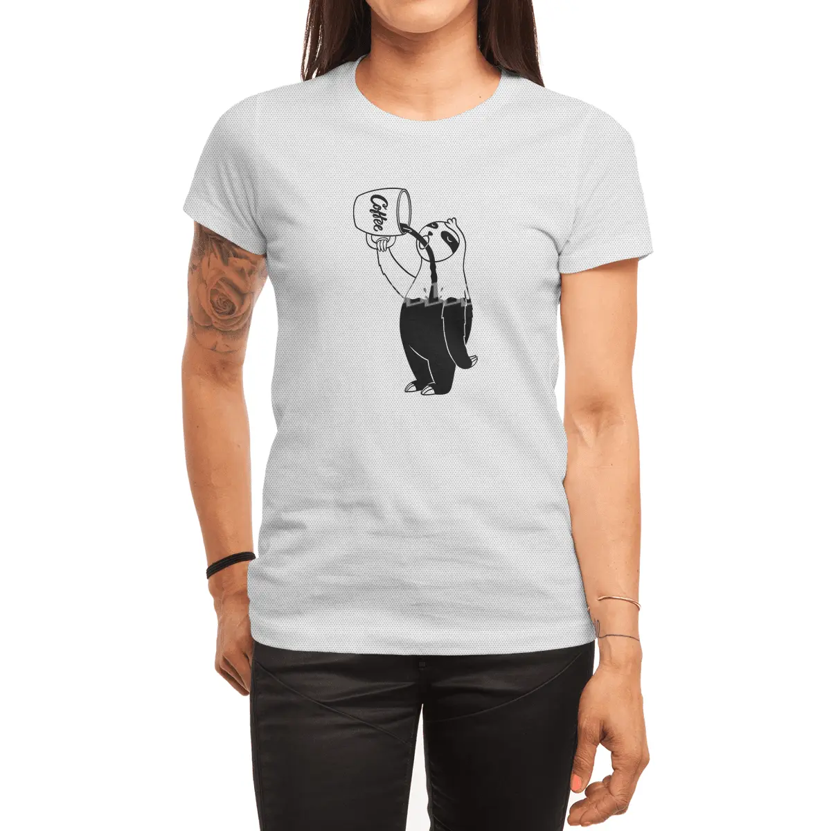 Sloth Coffee Spor T-Shirt