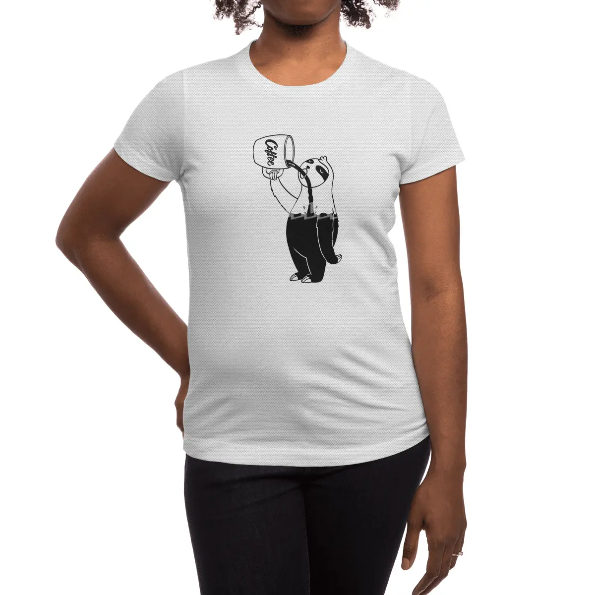 Sloth Coffee Spor T-Shirt