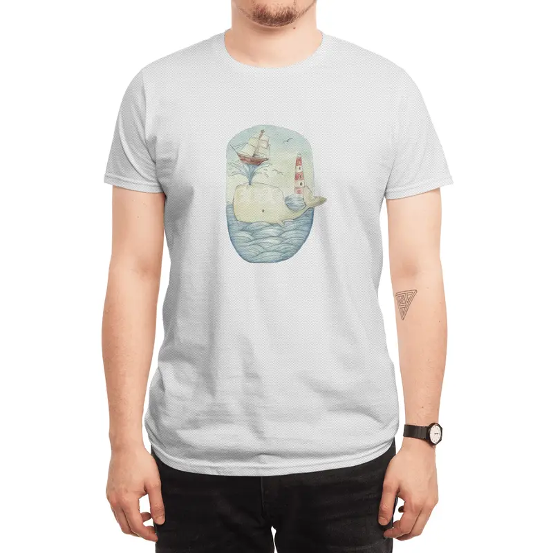 Cute Whale in the Sea Spor T-Shirt