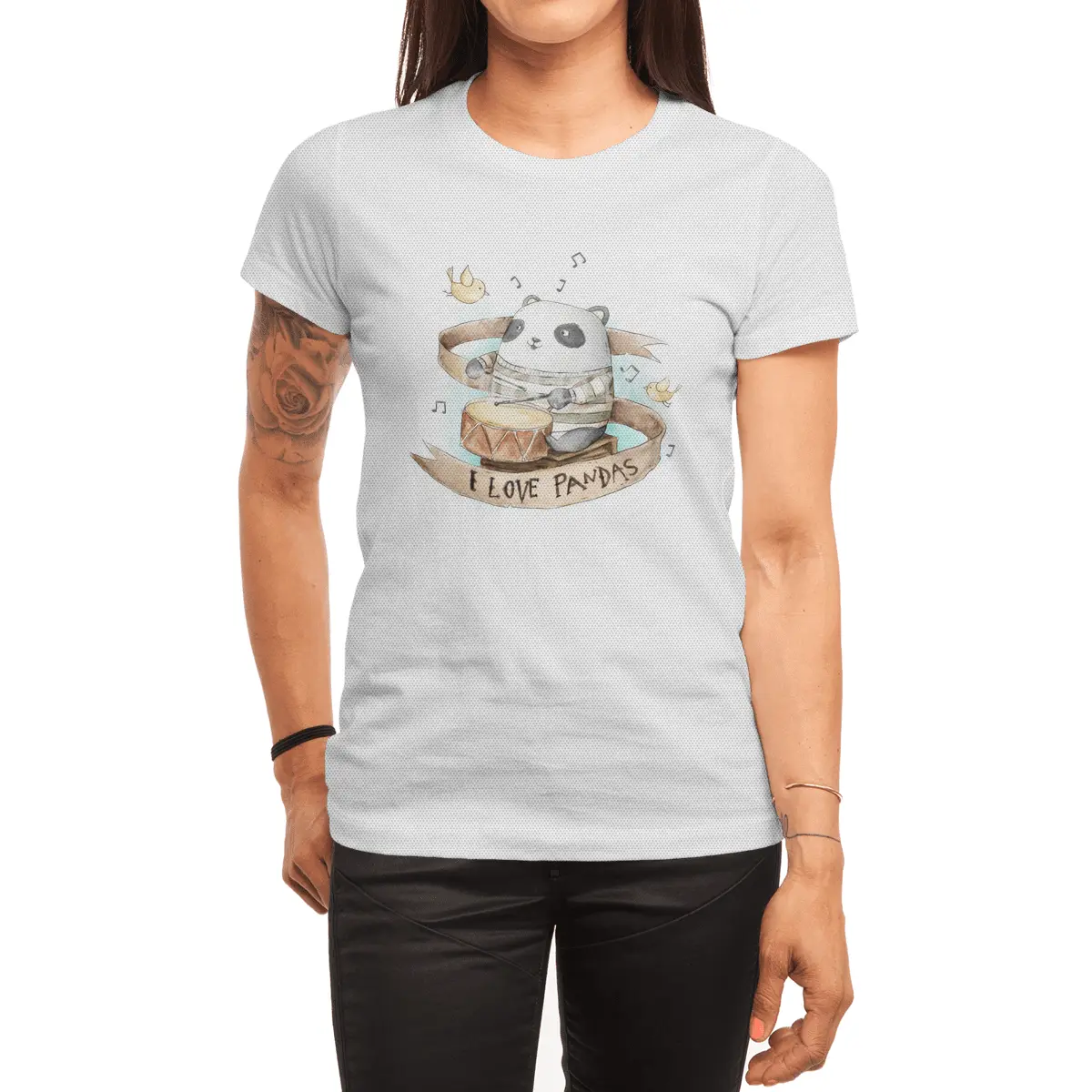 I Love Pandas Spor T-Shirt