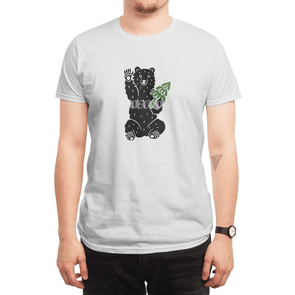 Bear in the Woods Spor T-Shirt