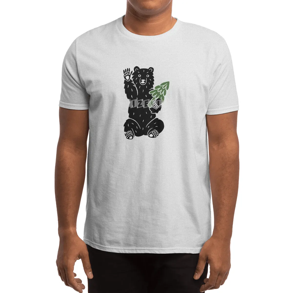 Bear in the Woods Spor T-Shirt