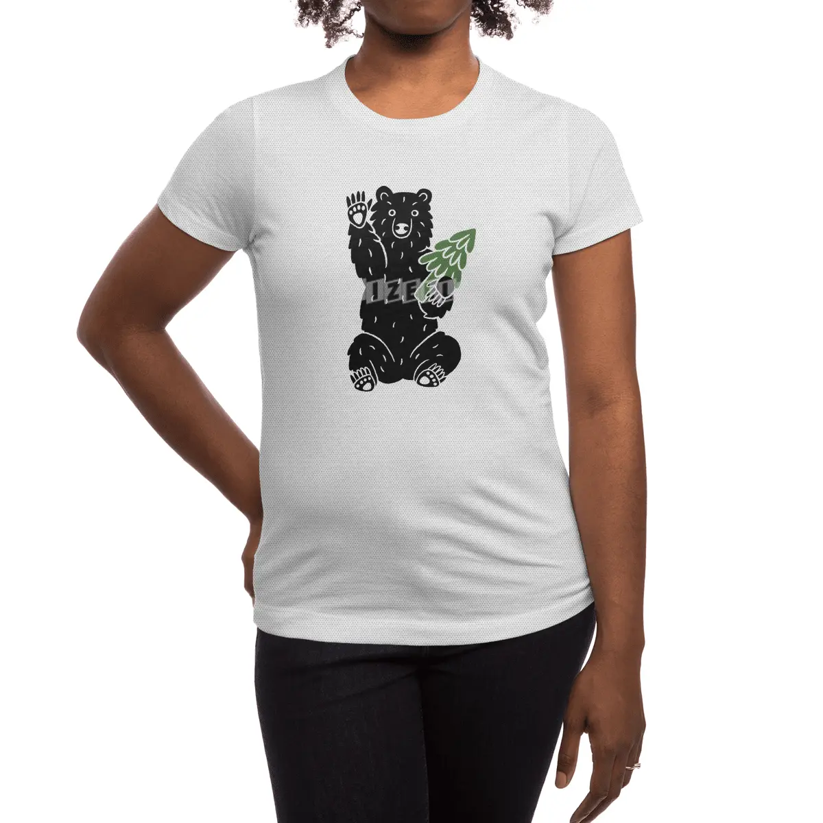 Bear in the Woods Spor T-Shirt