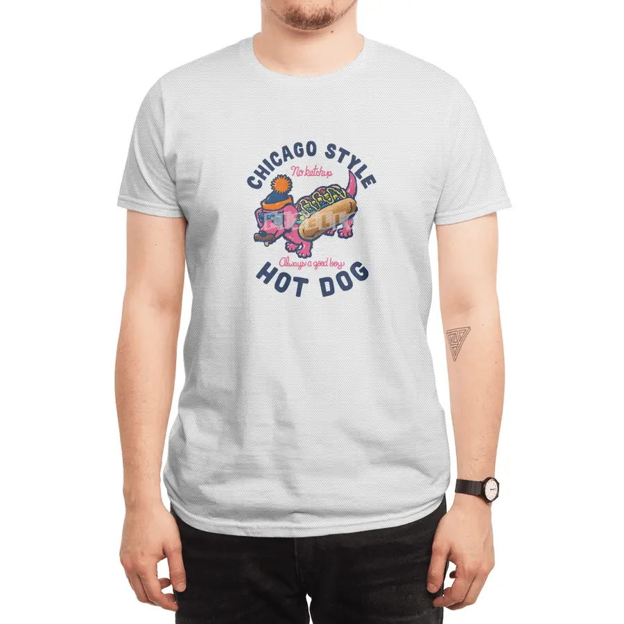 Da Chicago Dog With Text Spor T-Shirt