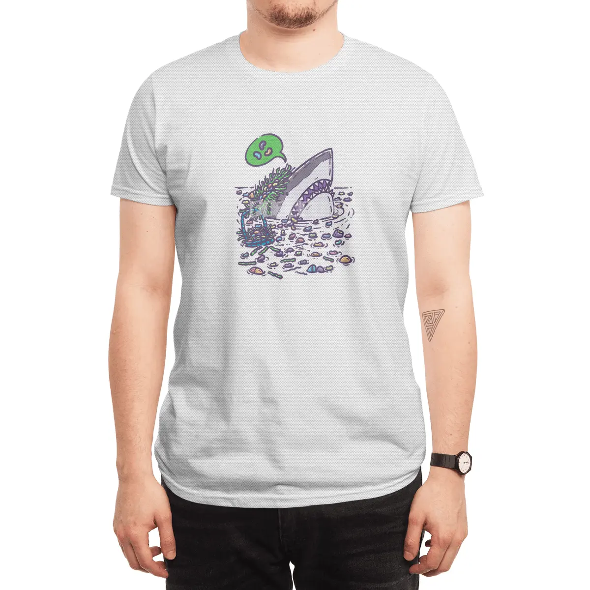 The Jelly Bean Easter Shark Spor T-Shirt