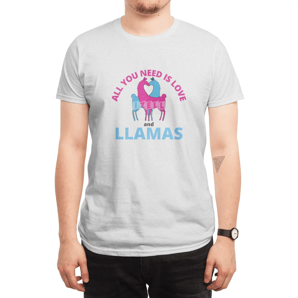 All You Need Is Love And Llamas Cute Animals Spor T-Shirt