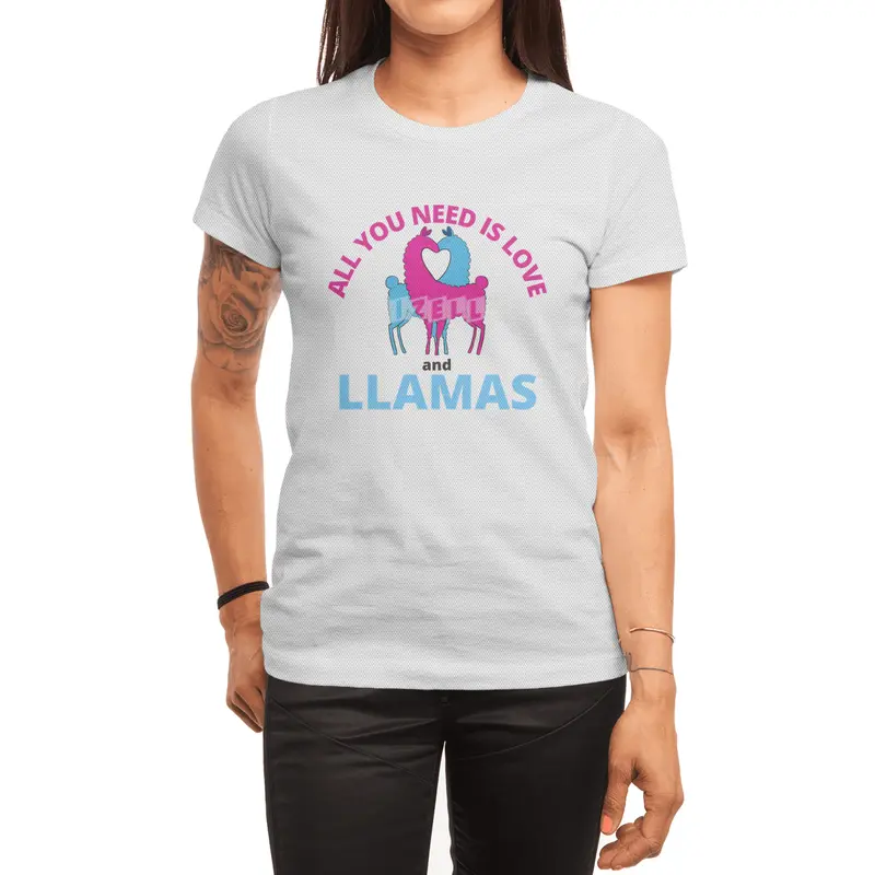 All You Need Is Love And Llamas Cute Animals Spor T-Shirt