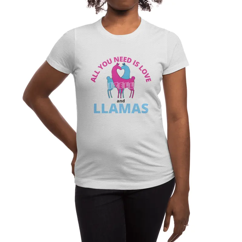 All You Need Is Love And Llamas Cute Animals Spor T-Shirt