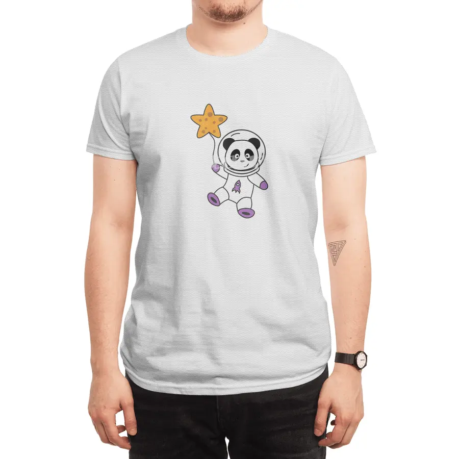 Astronauts Pandas Planet Earth Space Star Spor T-Shirt