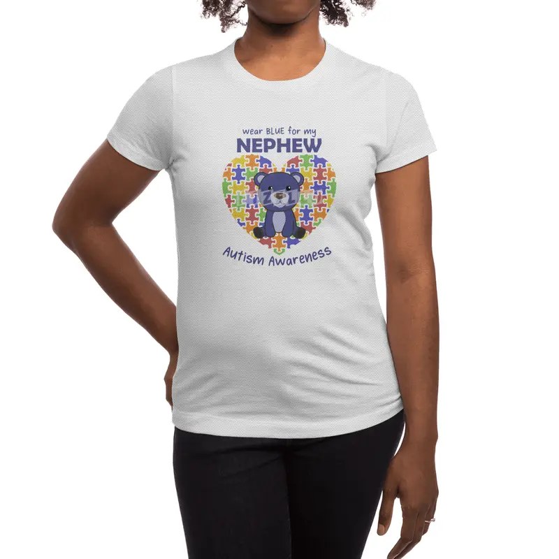 Autism Awareness Wear Blue For My Nephew Spor T-Shirt