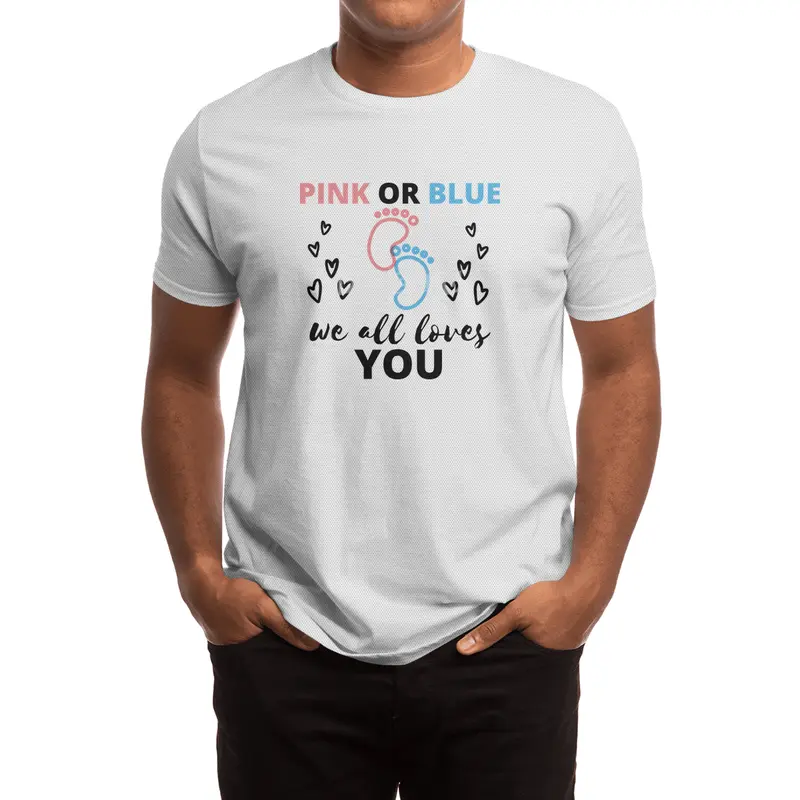 Baby Gender Reveal Ideas Pink Or Blue We All Love Spor T-Shirt
