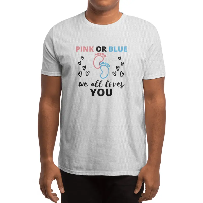 Baby Gender Reveal Ideas Pink Or Blue We All Love Spor T-Shirt