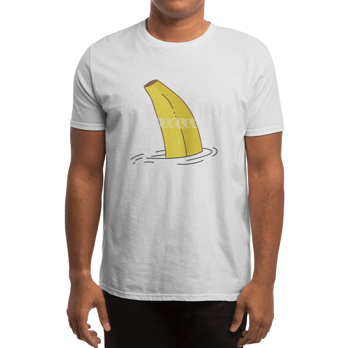 Banana Shark Fin Funny Banana Shark Fish Spor T-Shirt