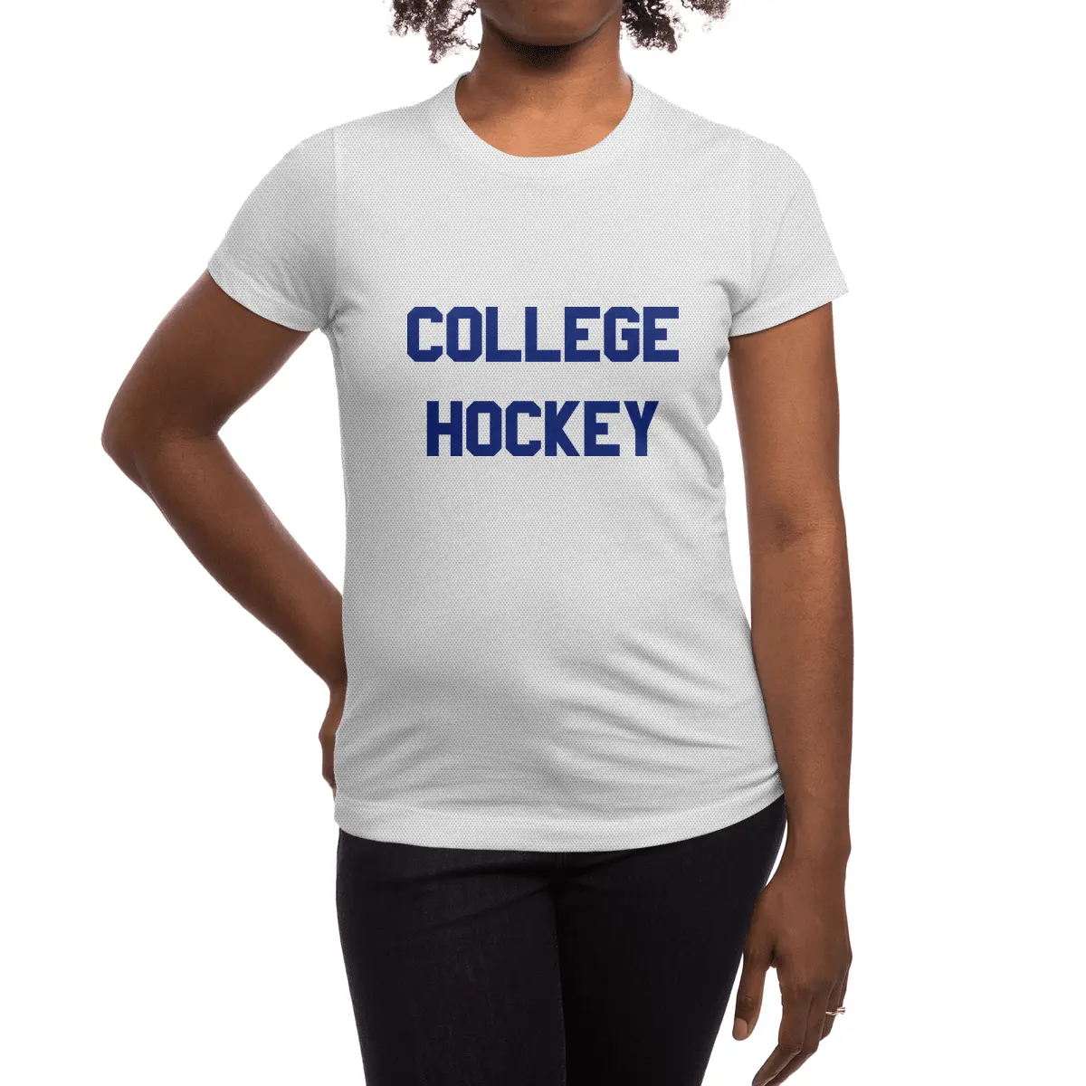 College Hockey Spor T-Shirt