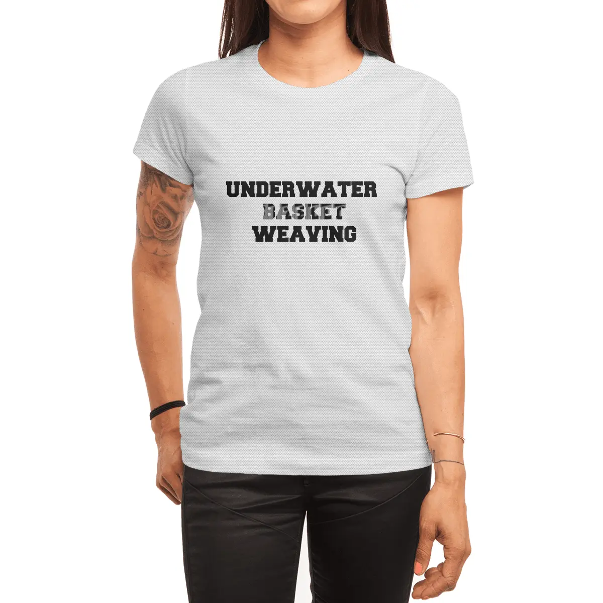 UNDERWATER BASKET WEAVING black type Spor T-Shirt
