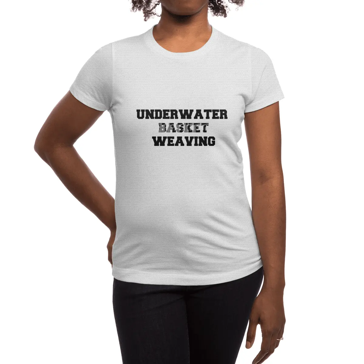 UNDERWATER BASKET WEAVING black type Spor T-Shirt