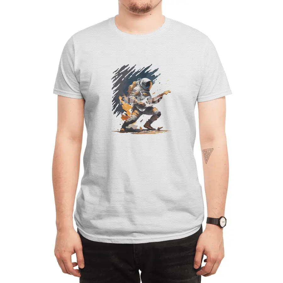 astronaut plays guitar Spor T-Shirt