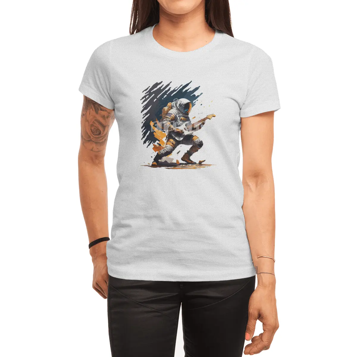 astronaut plays guitar Spor T-Shirt