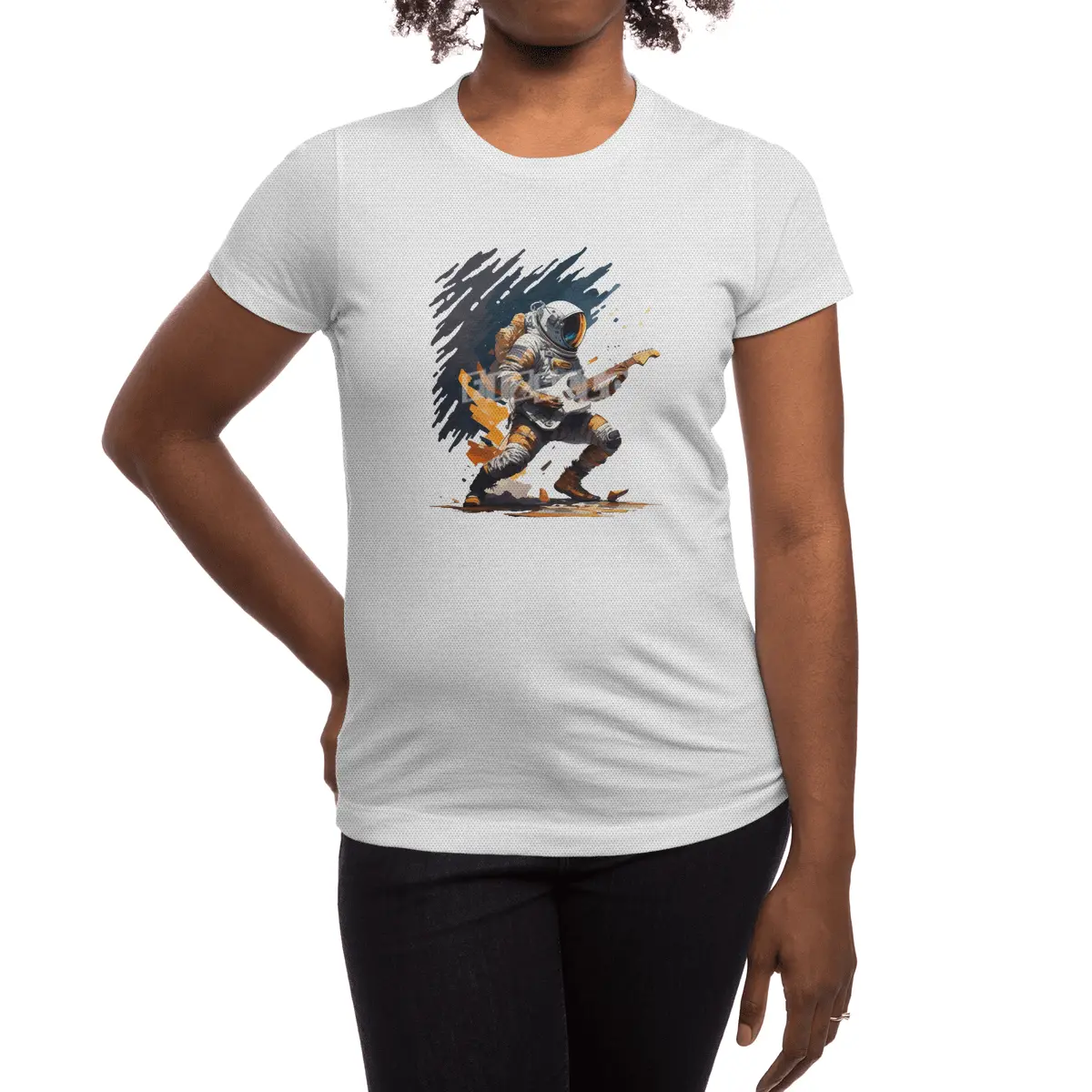 astronaut plays guitar Spor T-Shirt