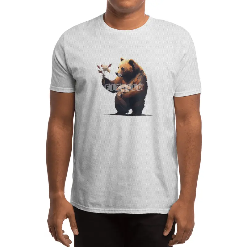 bear holds flowers Spor T-Shirt