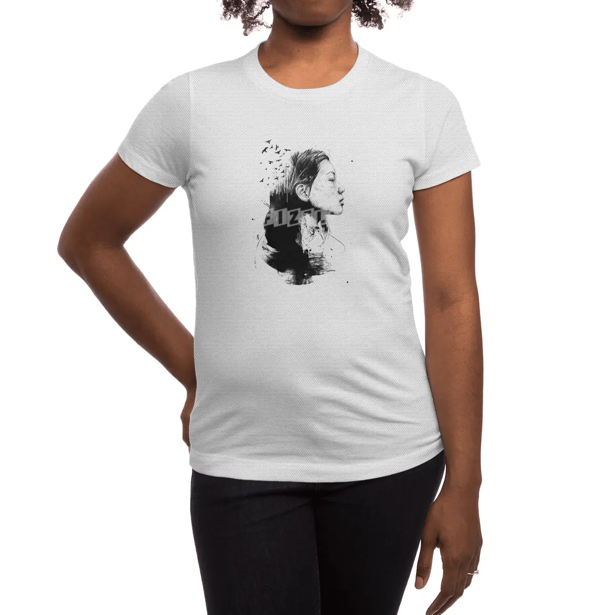 Open your mind (bw) Spor T-Shirt
