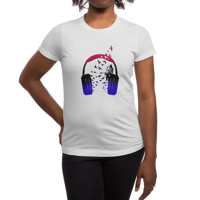 Headphone Music Bass clarinet Spor T-Shirt