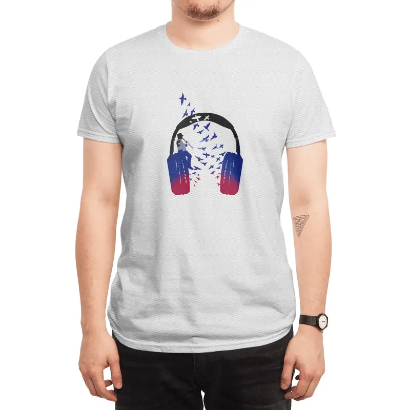 Headphone Music Clarinet Spor T-Shirt