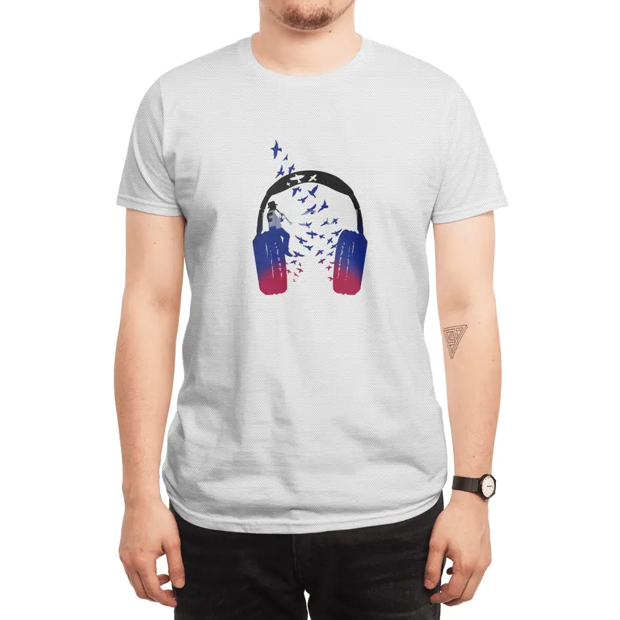 Headphone Music Clarinet Spor T-Shirt