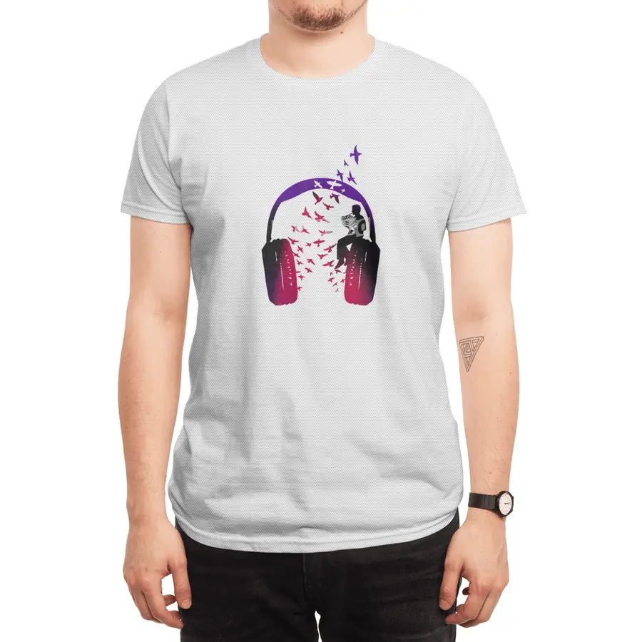 Headphone Music French Horn Spor T-Shirt