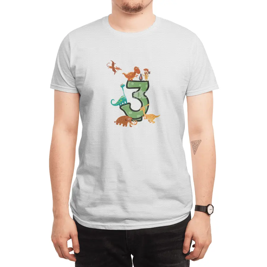 3 Year Dinosaur Birthday Shirt Dino Gift Spor T-Shirt