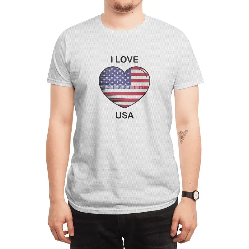 I Love America USA, My Home, My Country Spor T-Shirt