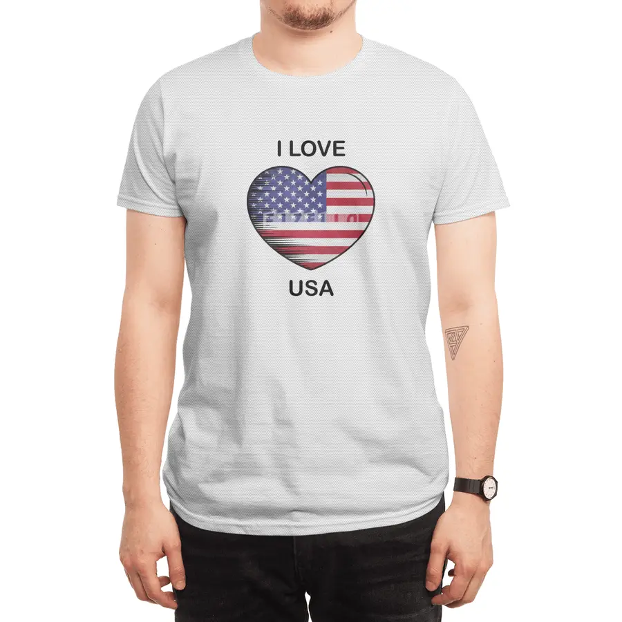 I Love America USA, My Home, My Country Spor T-Shirt