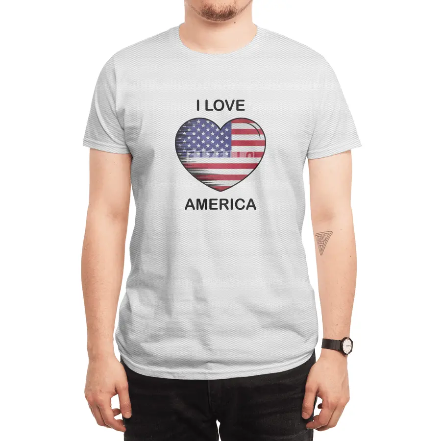 I Love America USA, My Home, My Country Spor T-Shirt