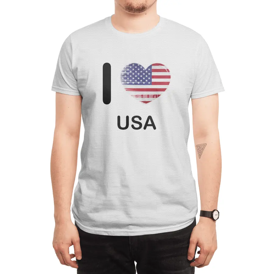 I Love America USA, My Home, My Country Spor T-Shirt