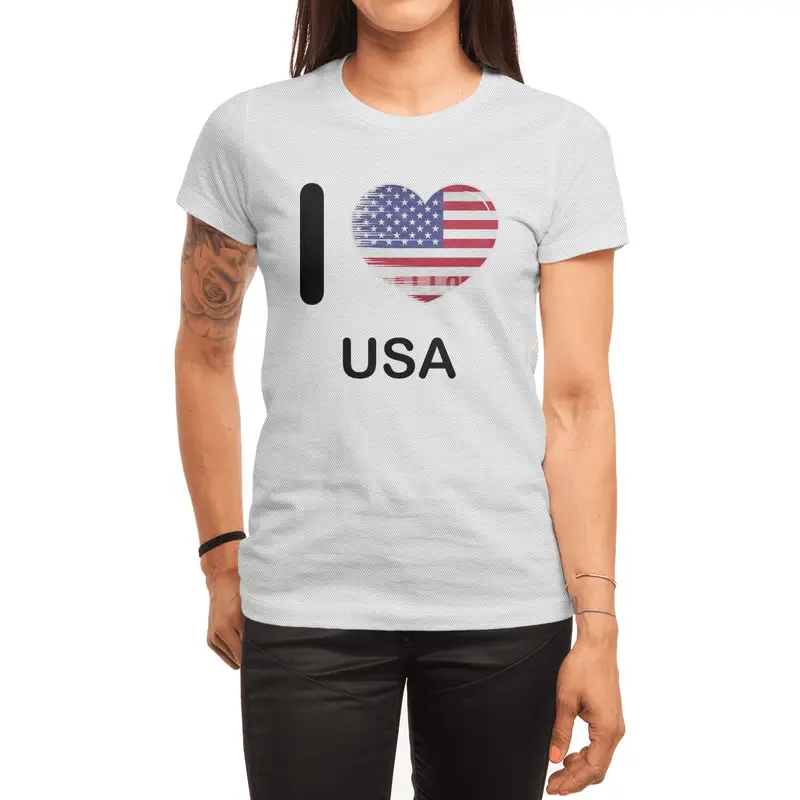 I Love America USA, My Home, My Country Spor T-Shirt