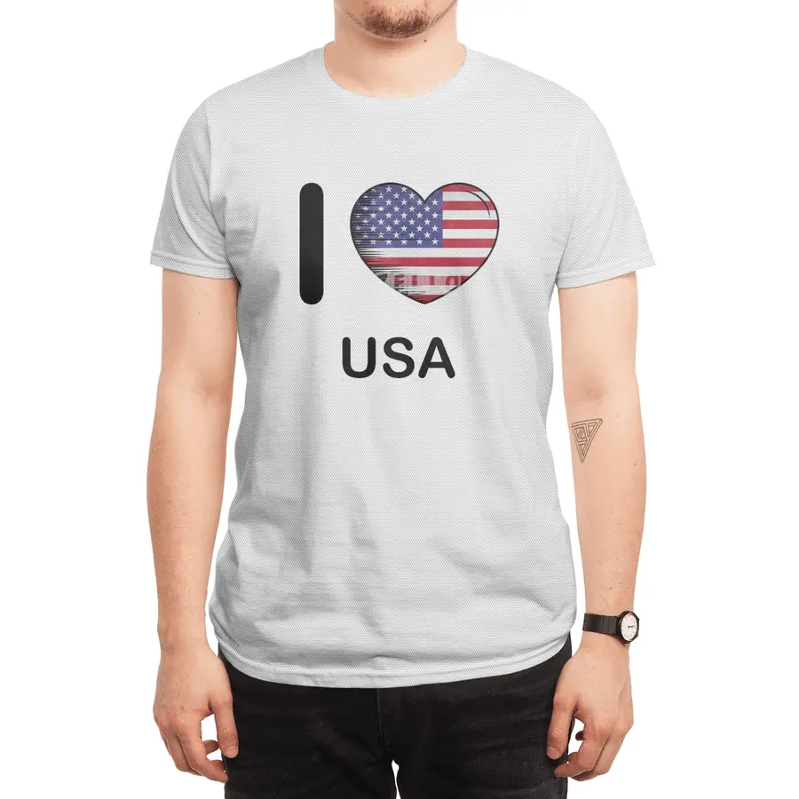 I Love America USA, My Home, My Country Spor T-Shirt