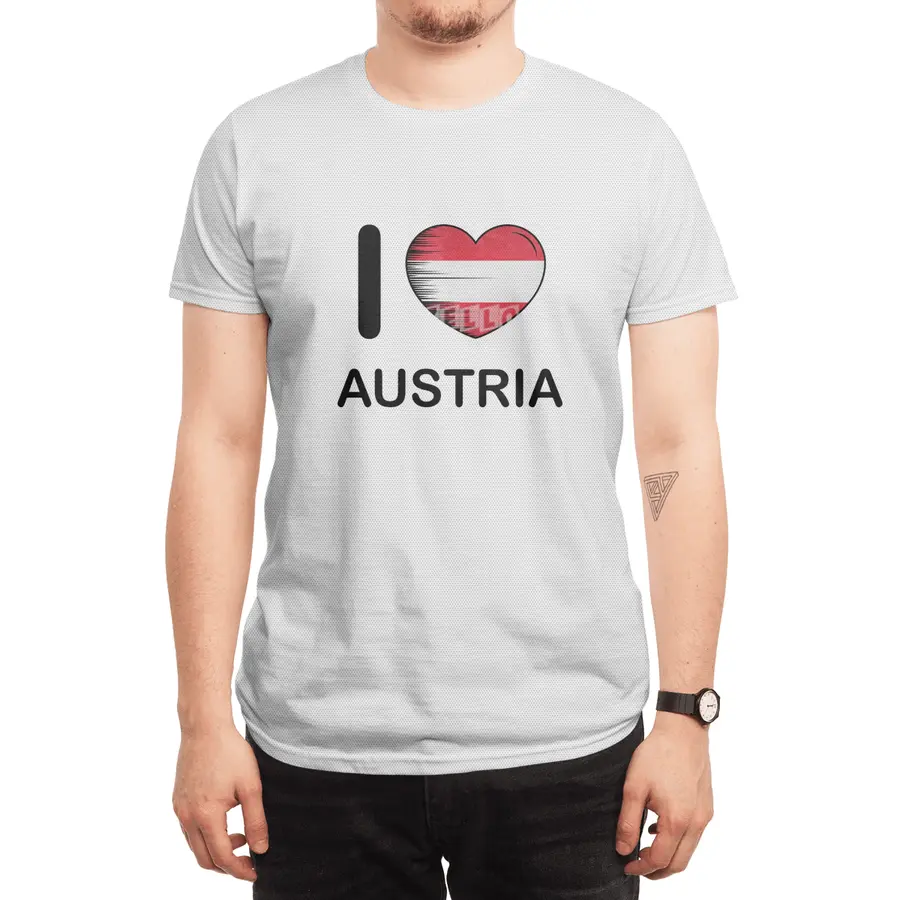 I Love Austria, My Homeland, My Country Spor T-Shirt