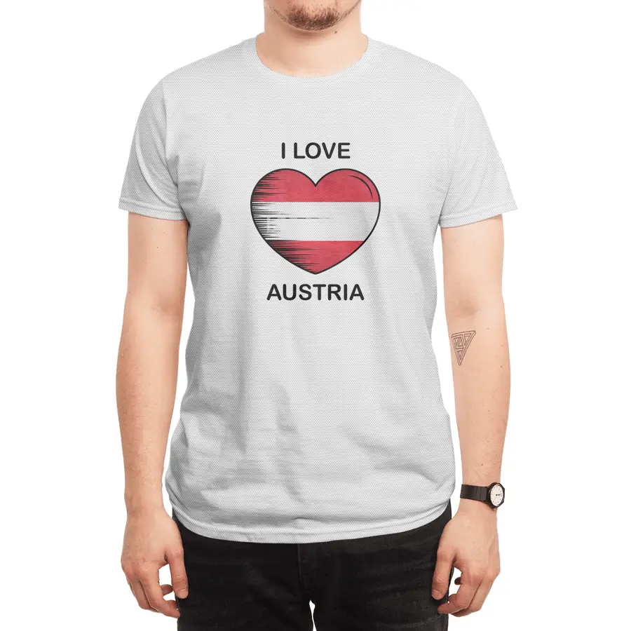 I Love Austria, My Homeland, My Country Spor T-Shirt
