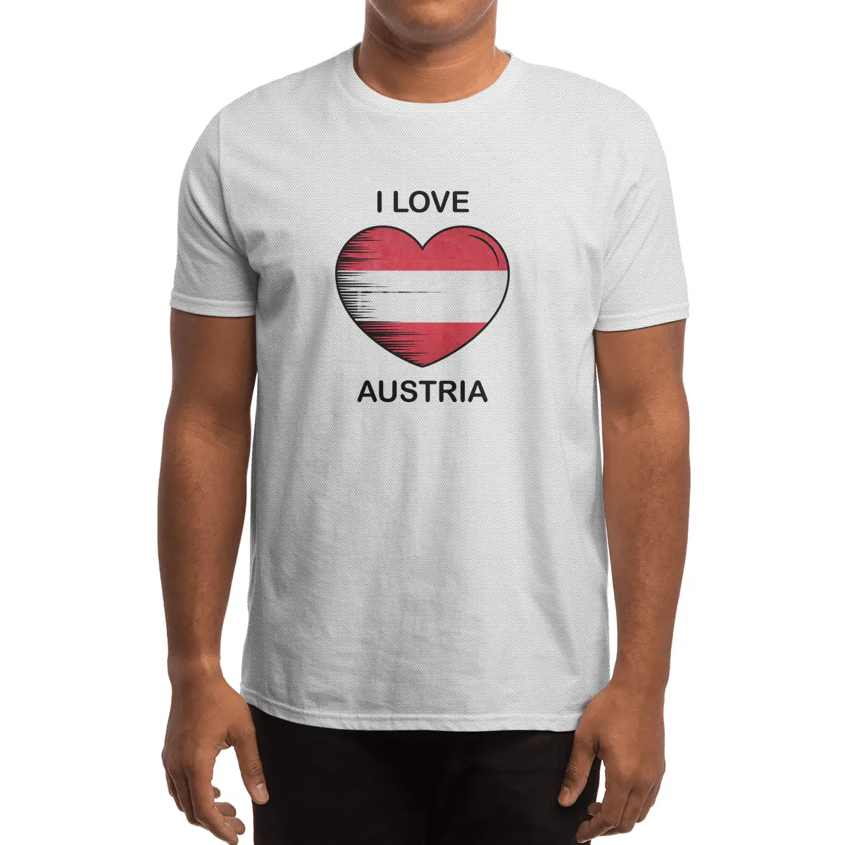 I Love Austria, My Homeland, My Country Spor T-Shirt