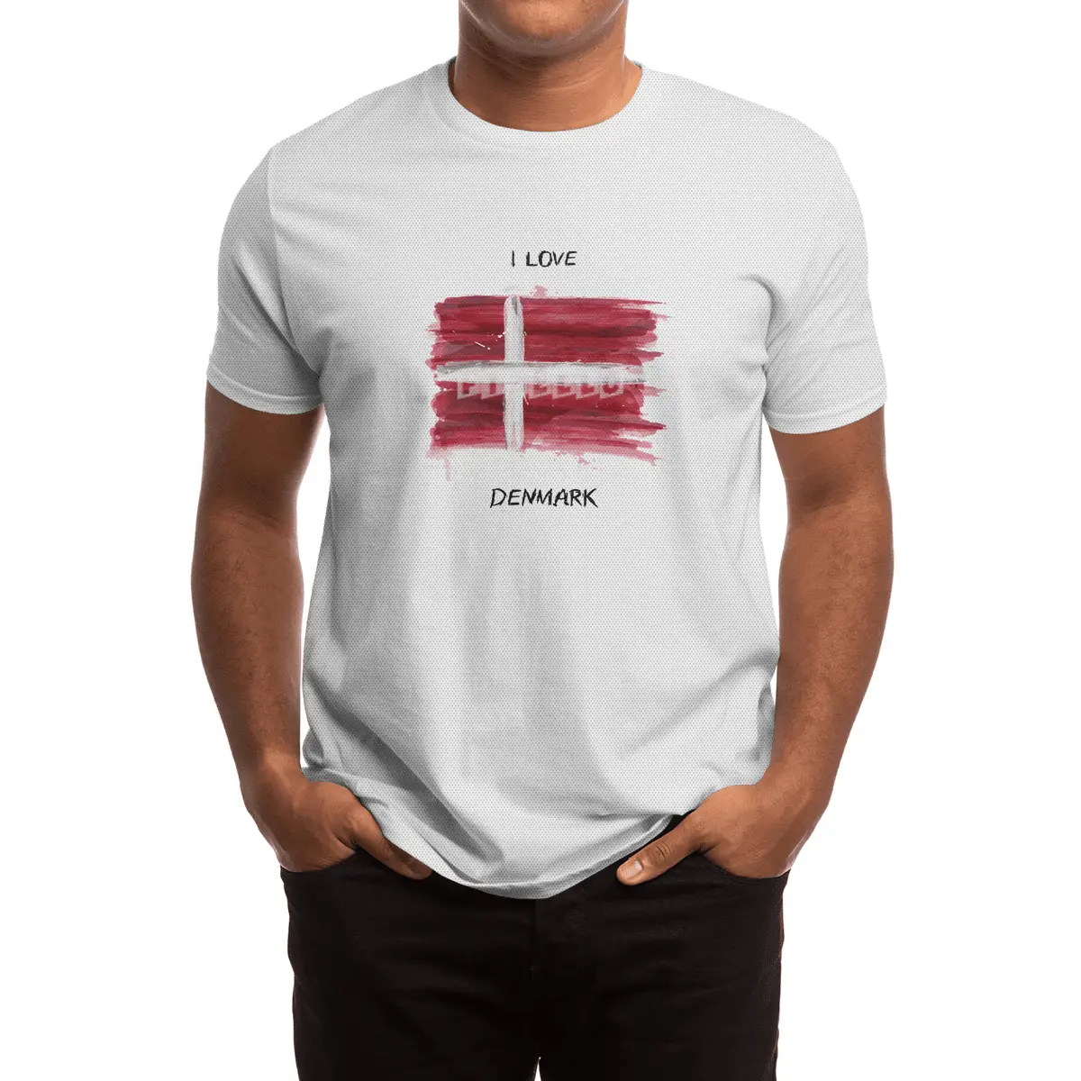 I Love Denmark, My Home, My Country Spor T-Shirt