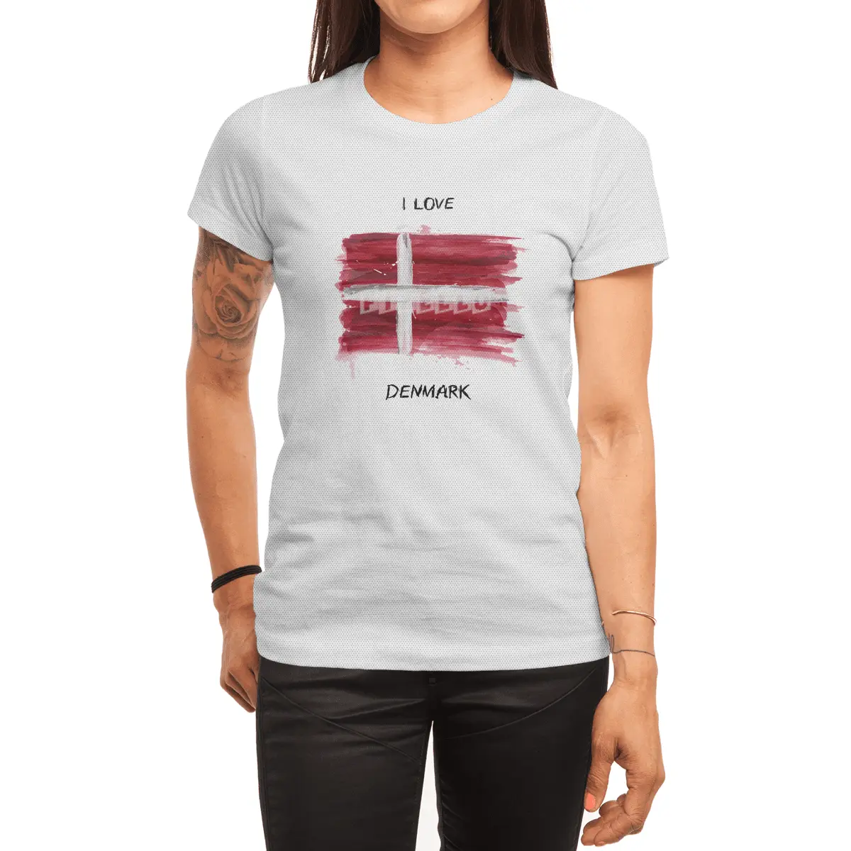 I Love Denmark, My Home, My Country Spor T-Shirt