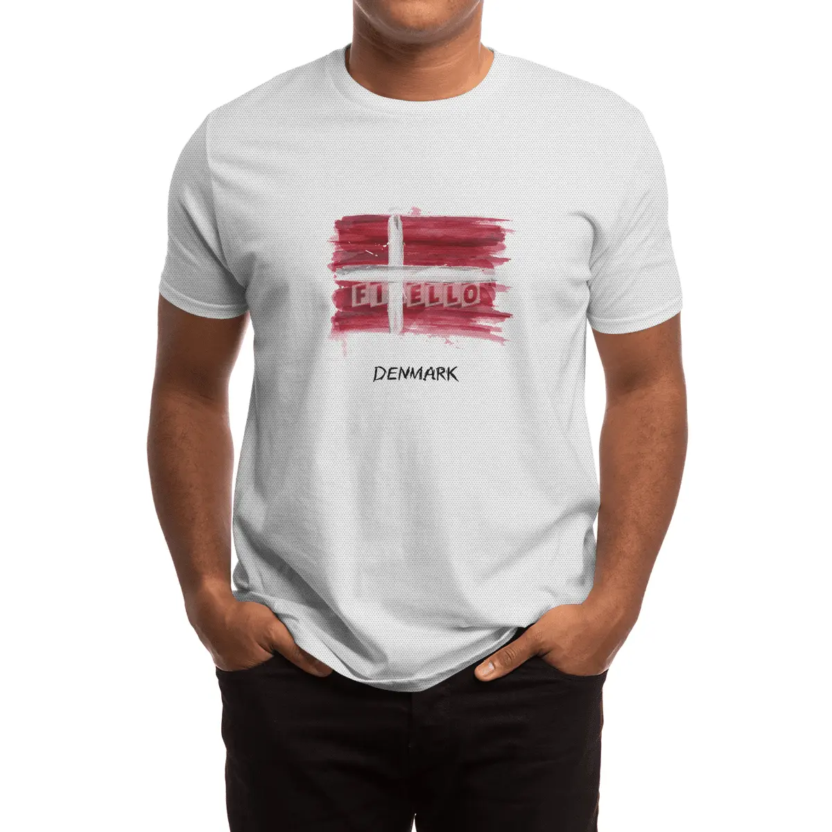I Love Denmark, My Home, My Country Spor T-Shirt