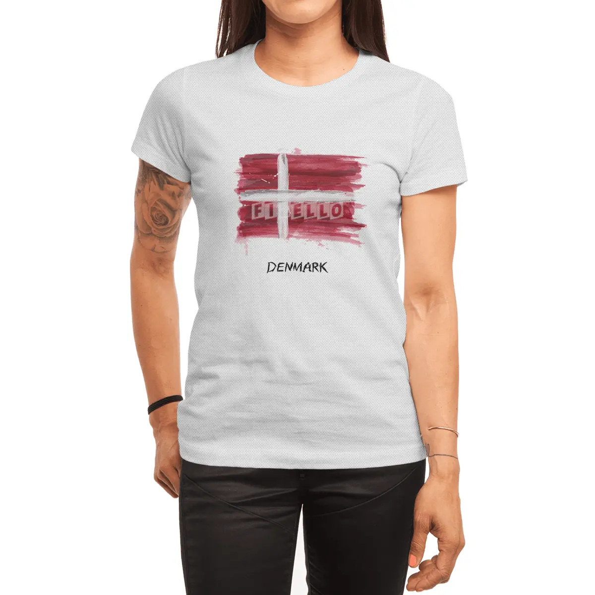 I Love Denmark, My Home, My Country Spor T-Shirt