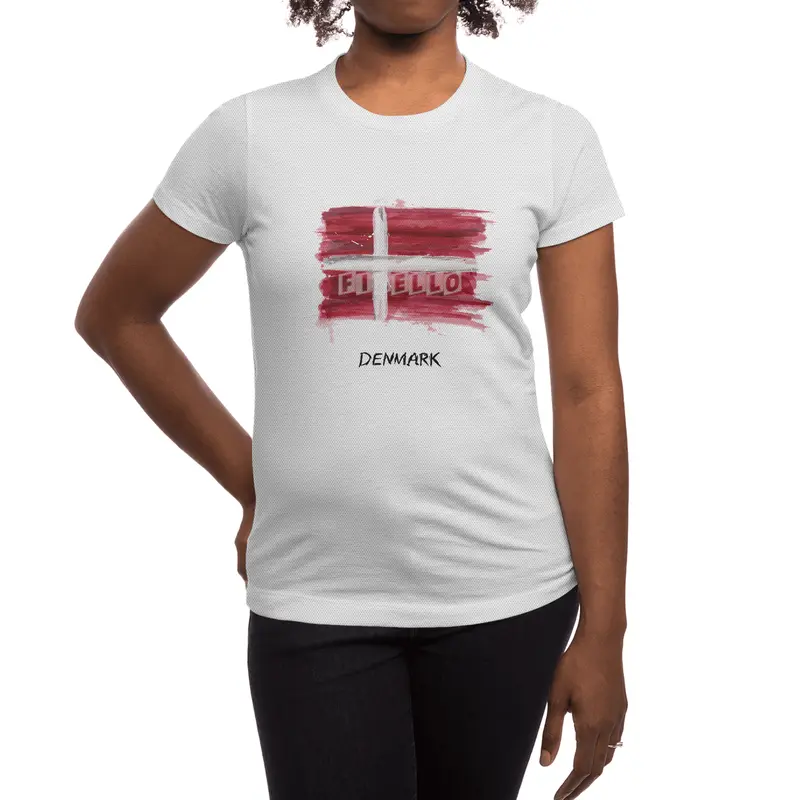 I Love Denmark, My Home, My Country Spor T-Shirt