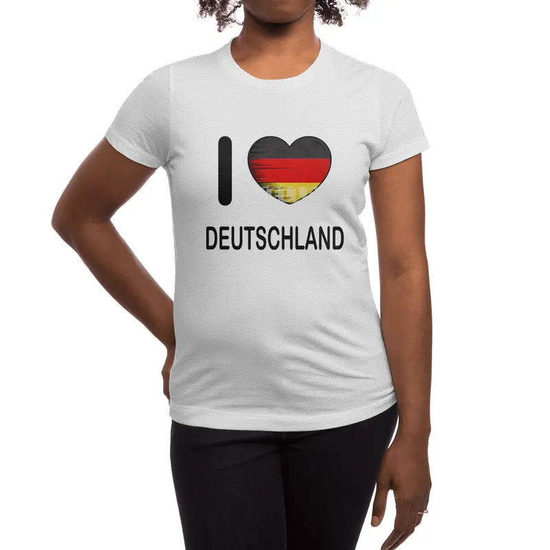 I Love Germany, My Home, My Country Spor T-Shirt
