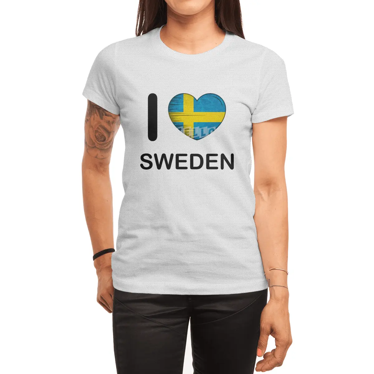 I Love Sweden, My Home, My Country, my Heart Spor T-Shirt